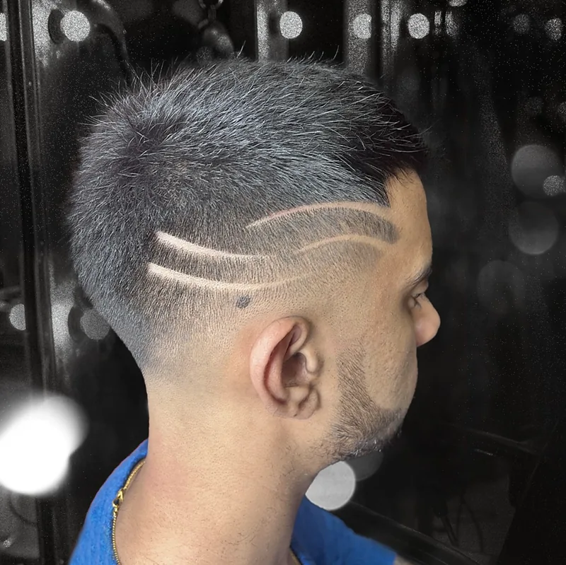 Fade with design lines